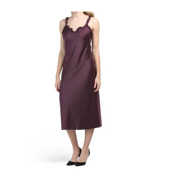 NWT Betsey Johnson Ruffle Slip Dress, size 8 - Picture 1 of 6